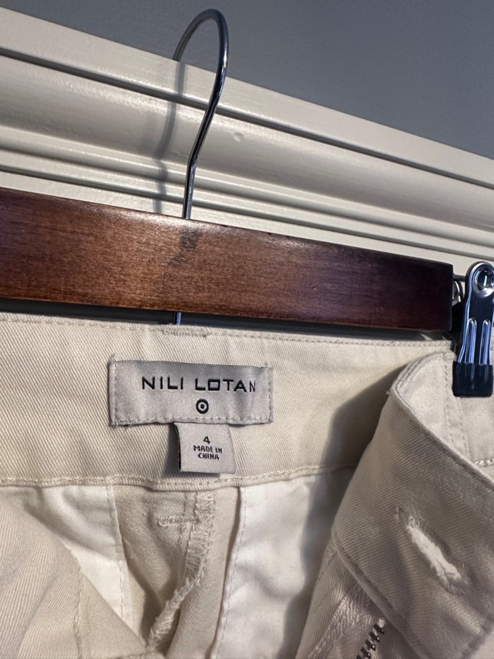 Nili Lotan x Target Cream Wide Leg High Rise Jeans Limited Edition Collab - Picture 5 of 7